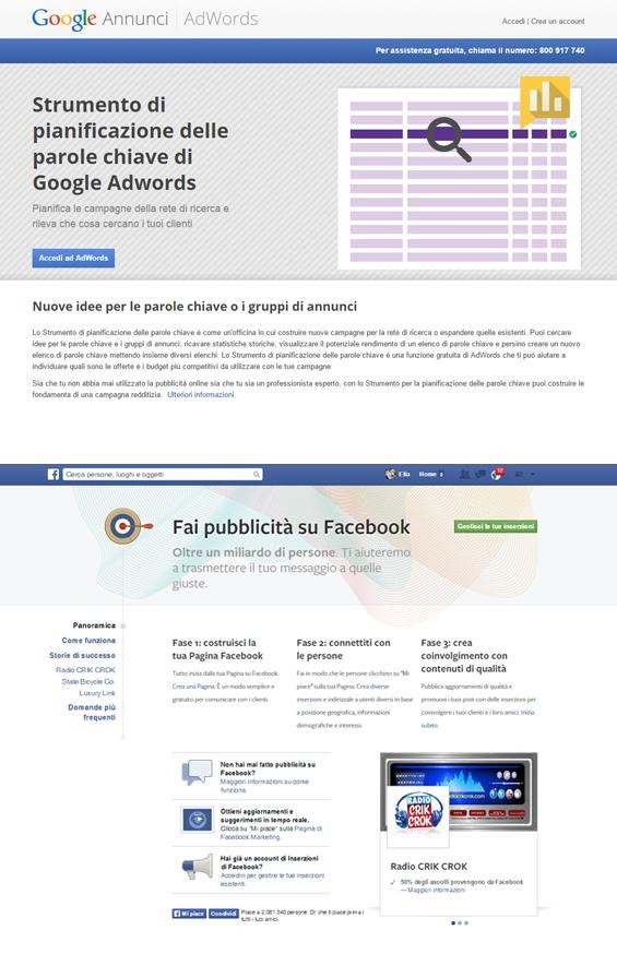 Campagne marketing a pagamento: è meglio usare Facebook o AdWords?